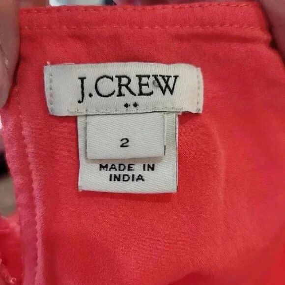 J. Crew Women's Dark Coral Lace Nylon/Spandex Sheath Dress - Picture 5 of 10